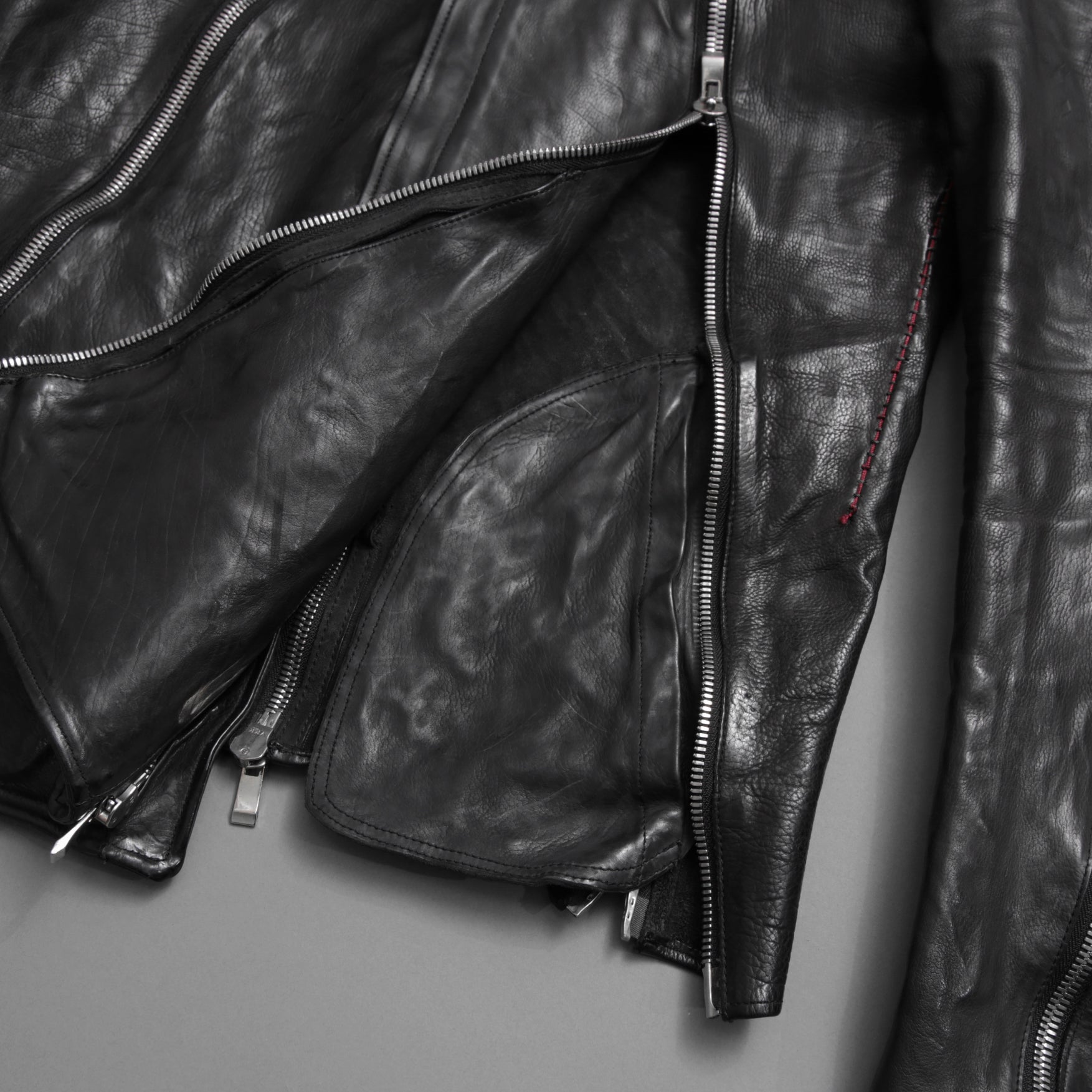 incarnation インカネーション / 16AW 美品 Baby Calf Object Dyed Zip Seam / Leather Jacket / size XS (BLACK)