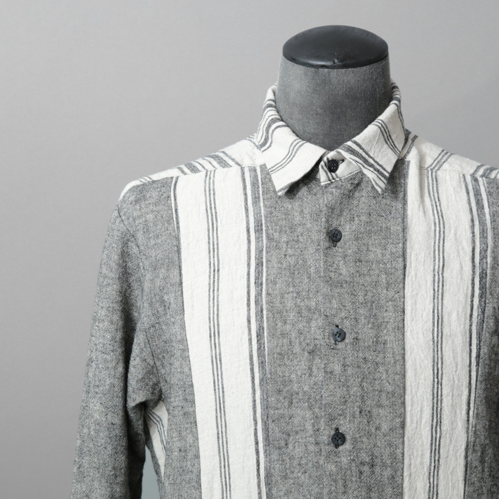 A.F ARTEFACT アーティファクト / 美品 COMPOSITE STRIPE LONG SHIRT