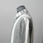 A.F ARTEFACT アーティファクト / COMPOSITE STRIPE LONG SHIRT / ORGANIC LINEN / リネン ストライプ 長袖シャツ / size 2 (GRAY)