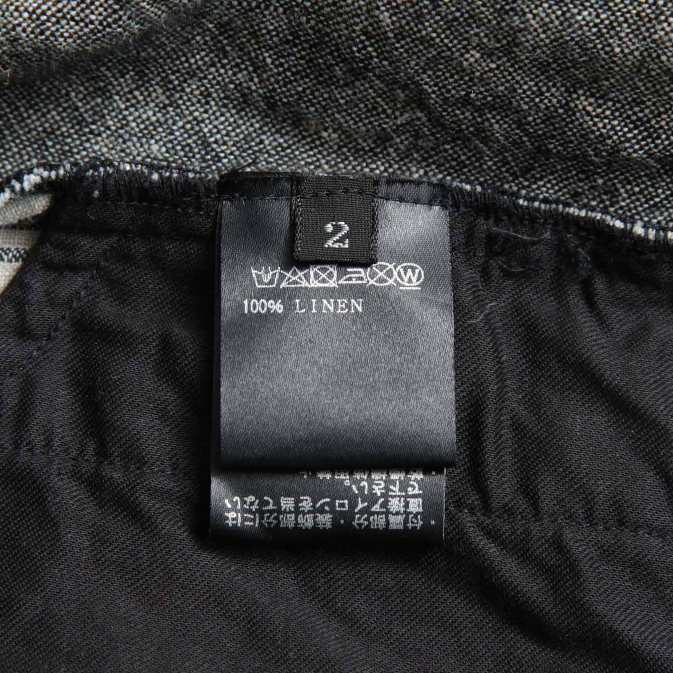 A.F ARTEFACT アーティファクト / COMPOSITE STRIPE LONG SHIRT / ORGANIC LINEN / リネン ストライプ 長袖シャツ / size 2 (GRAY)