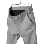 美品 DEVOA デヴォア / Slim Pants Bleached Denim / size 1 (White Gray）デニム パンツ