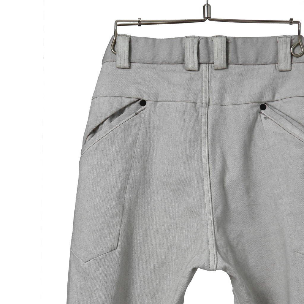 美品 DEVOA デヴォア / Slim Pants Bleached Denim / size 1 (White Gray）デニム パンツ