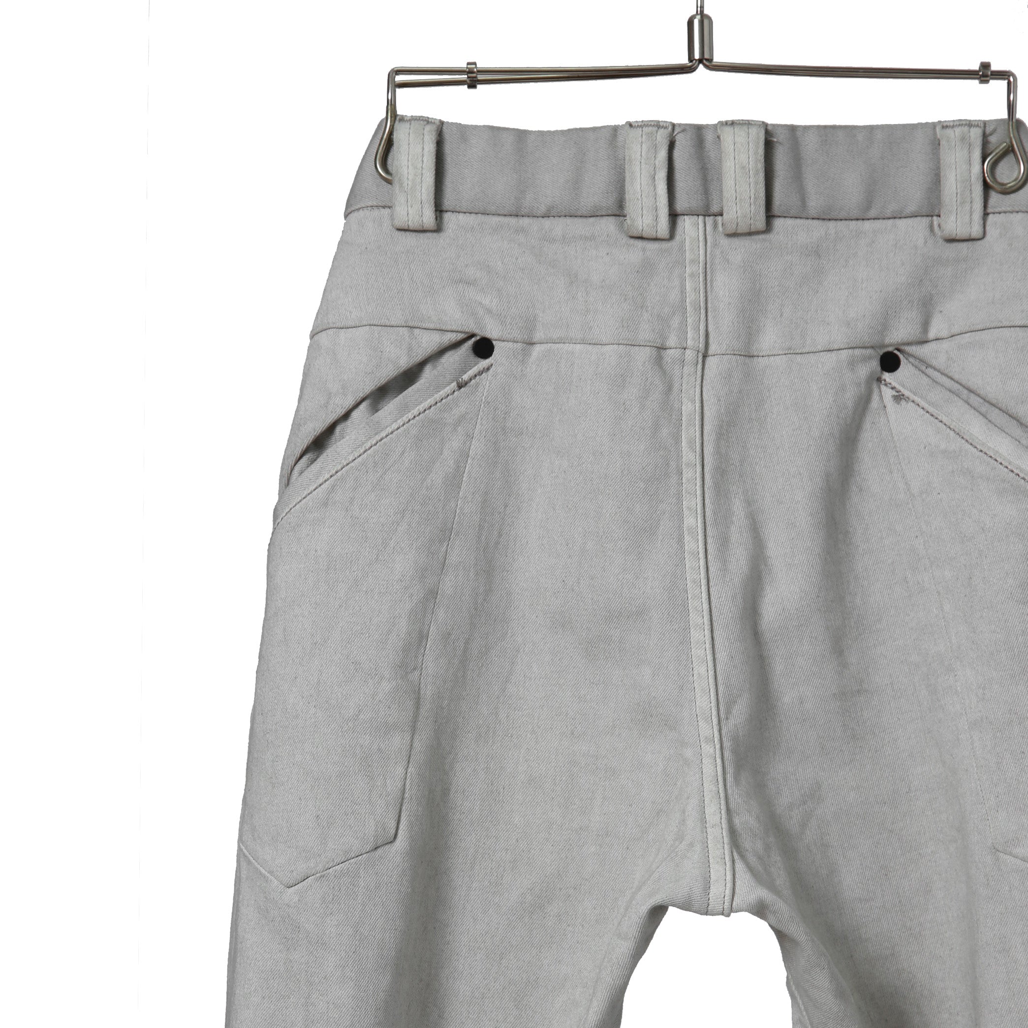 美品 DEVOA デヴォア / Slim Pants Bleached Denim / size 1 (White Gray）デニム パンツ