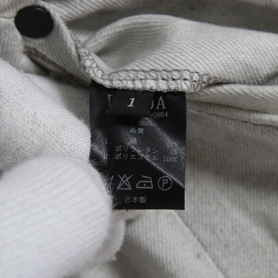 美品 DEVOA デヴォア / Slim Pants Bleached Denim / size 1 (White Gray）デニム パンツ