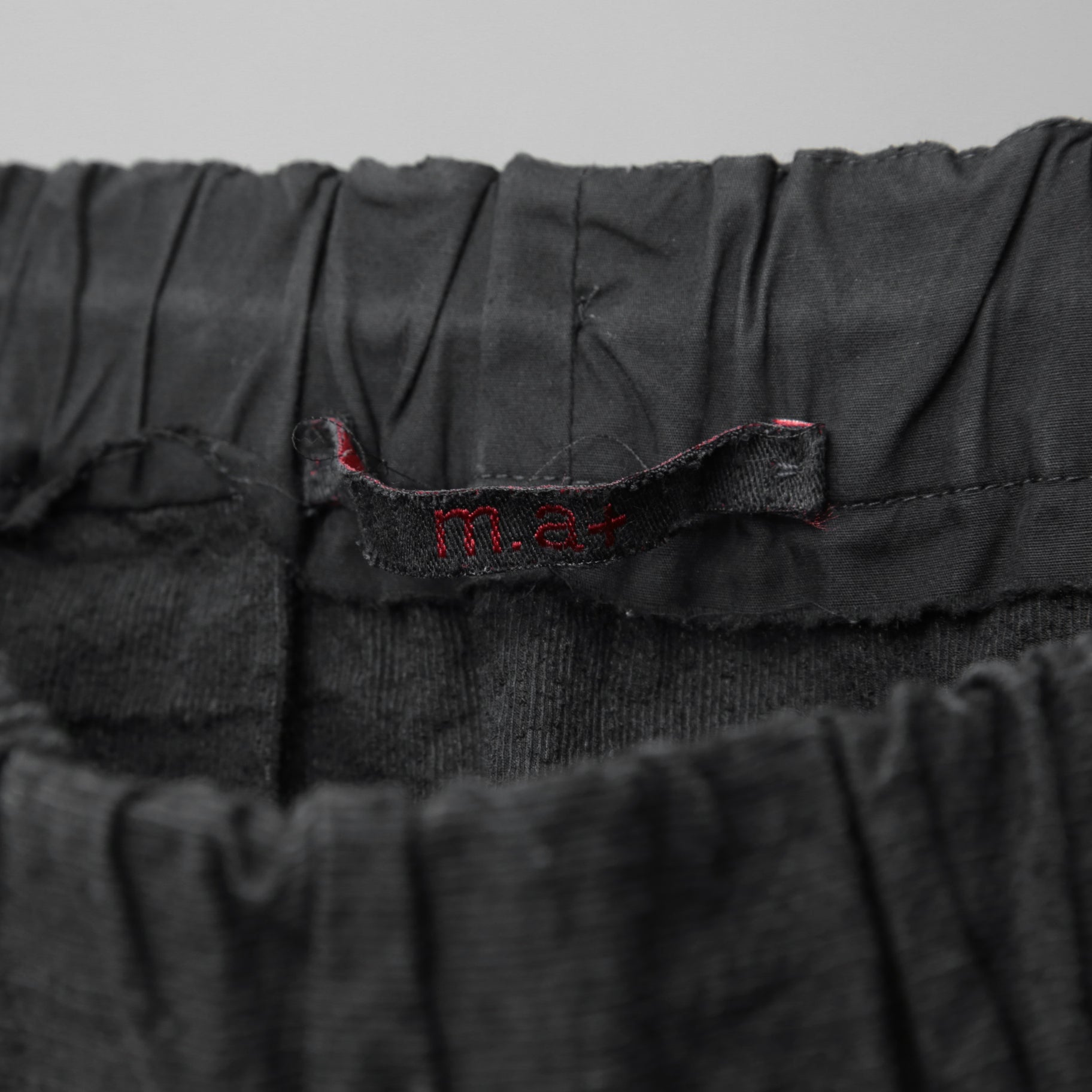m.a+ エムエークロス / 25SS 美品 vertical pocket elastic waist sarrouel pnats / PU521 CVPS / サルエルパンツ / size 48 (BLACK)