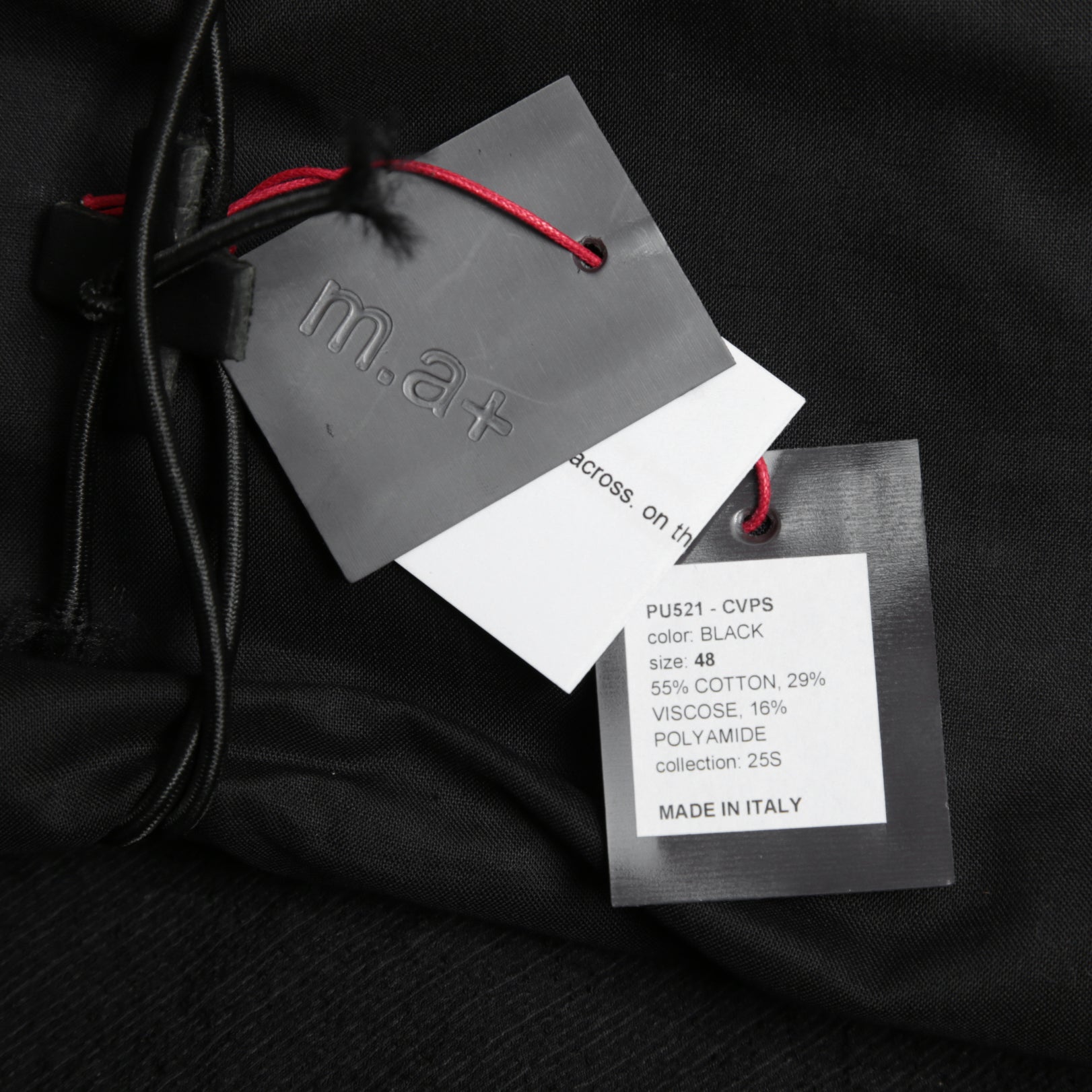 m.a+ エムエークロス / 25SS 美品 vertical pocket elastic waist sarrouel pnats / PU521 CVPS / サルエルパンツ / size 48 (BLACK)