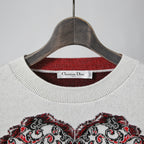 Christian Dior ディオール / 2023年クルーズ コレクション ハート バンダナ 長袖ニット / 314S55AM012 / size F38 (M) セーター