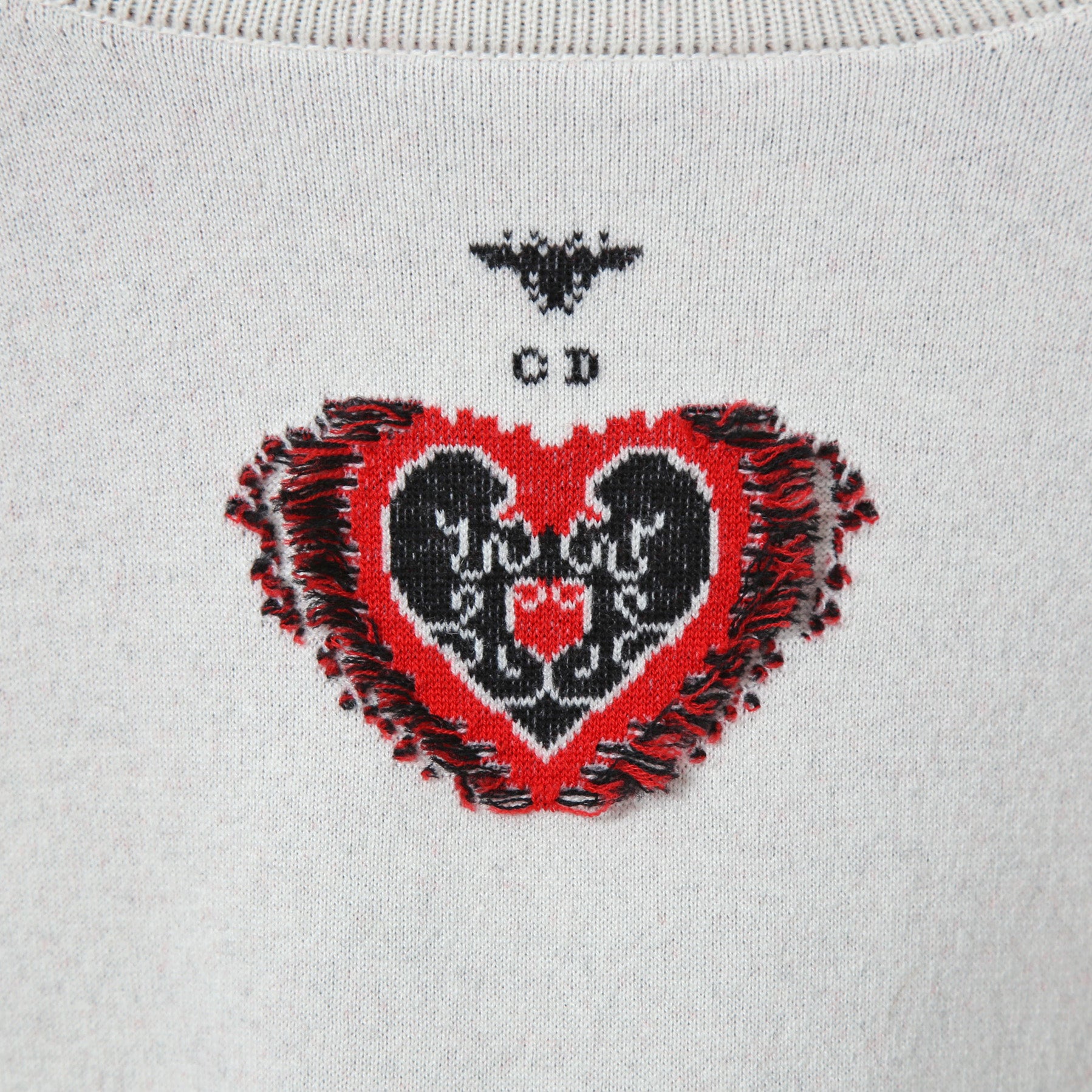 Christian Dior ディオール / 2023年クルーズ コレクション ハート バンダナ 長袖ニット / 314S55AM012 / size F38 (M) セーター