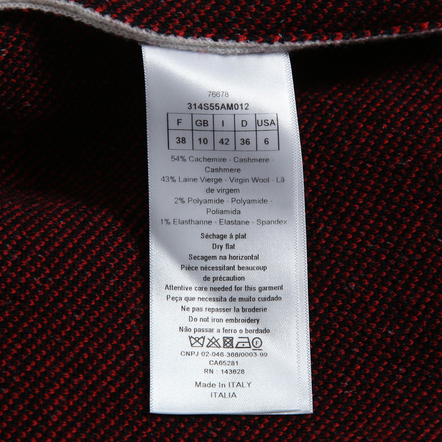 Christian Dior ディオール / 2023年クルーズ コレクション ハート バンダナ 長袖ニット / 314S55AM012 / size F38 (M) セーター