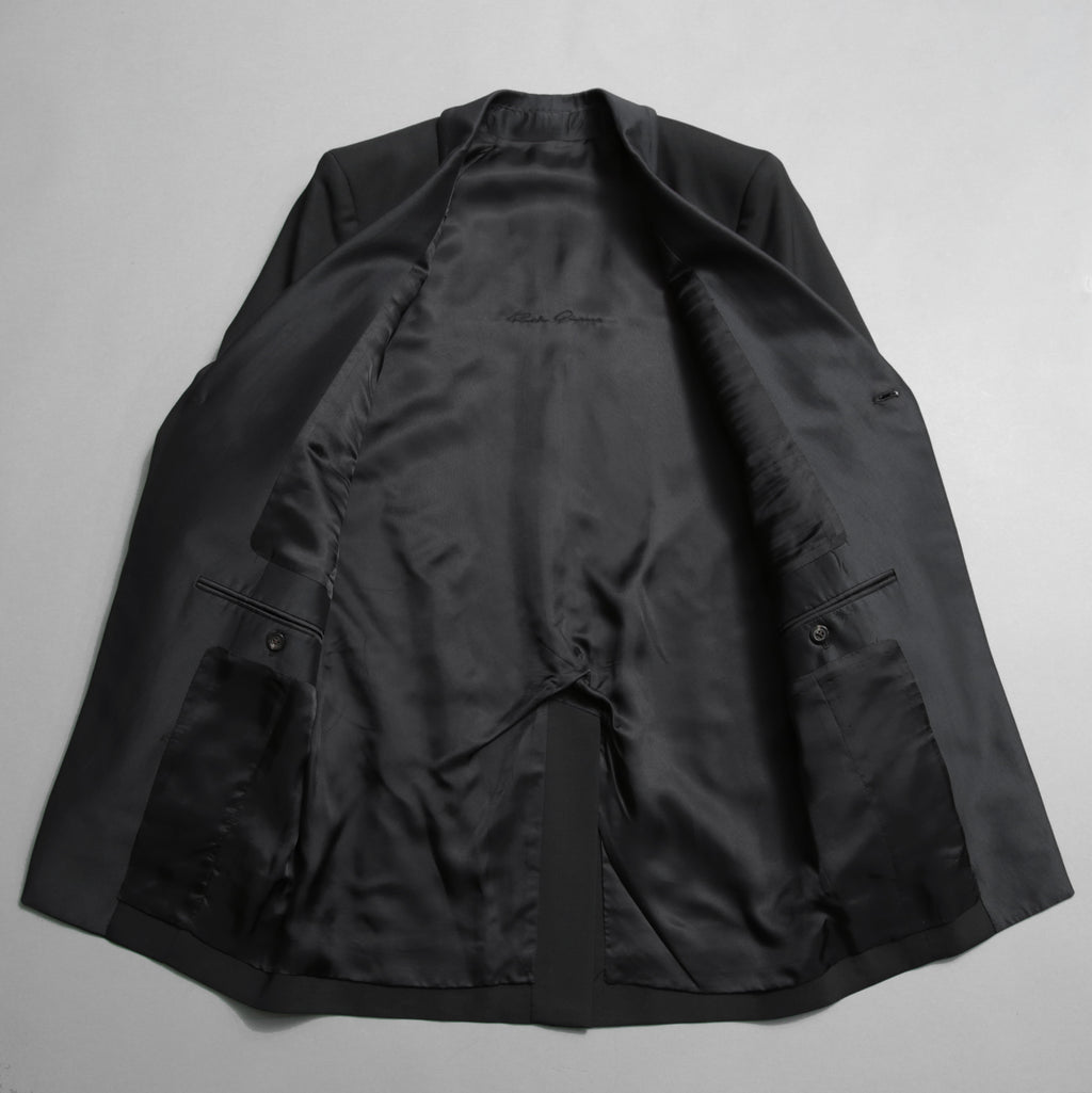 Rick Owens リックオウエンス / 美品 22SS FOGACHINE / WALRUS TUX / ウォルラス タキシー / ウール タキシードジャケット / RU01B1732-ZLSC / size46 (BLACK)
