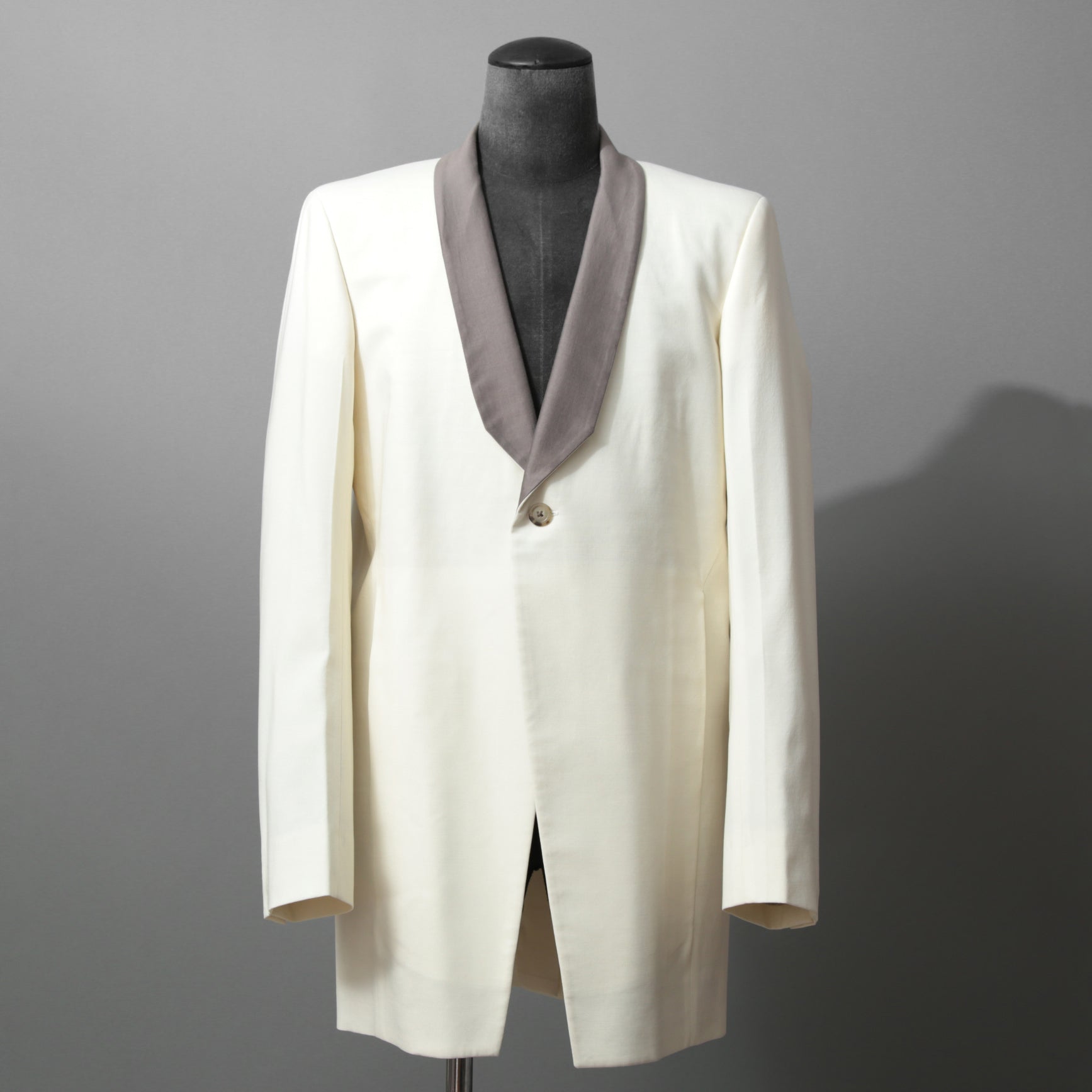 Rick Owens リックオウエンス / 美品 22SS FOGACHINE / WALRUS TUX / ウォルラス タキシー / ウール タキシードジャケット / RU01B1732-ZLSC / size 46 (NATURAL/DUST)