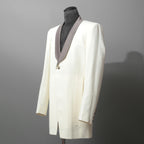 Rick Owens リックオウエンス / 美品 22SS FOGACHINE / WALRUS TUX / ウォルラス タキシー / ウール タキシードジャケット / RU01B1732-ZLSC / size 46 (NATURAL/DUST)