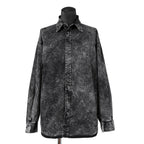 美品 DIESEL ディーゼル / S-Veken shirt デニムプリント 長袖シャツ ジャケット / size 46 (BLACK)