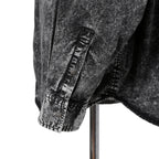 美品 DIESEL ディーゼル / S-Veken shirt デニムプリント 長袖シャツ ジャケット / size 46 (BLACK)
