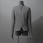 m.a+ エムエークロス /  17SS / ヘビーリネン バイカージャケット / J213DZ - LP / size 48  (COAL)