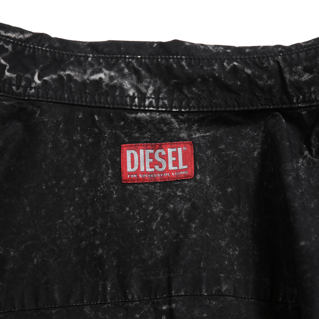 美品 DIESEL ディーゼル / S-Veken shirt デニムプリント 長袖シャツ ジャケット / size 46 (BLACK)