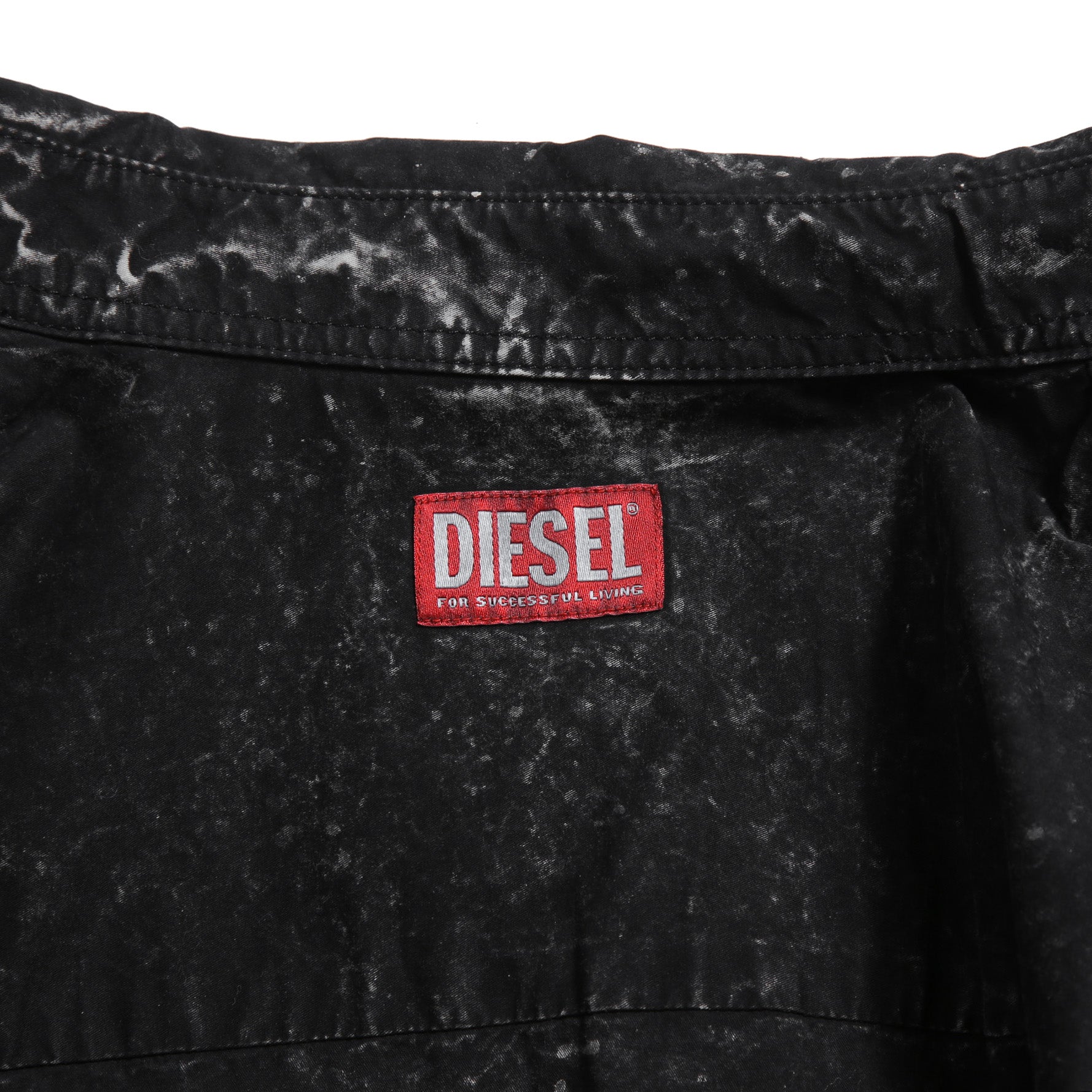 美品 DIESEL ディーゼル / S-Veken shirt デニムプリント 長袖シャツ ジャケット / size 46 (BLACK)