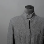 m.a+ エムエークロス /  17SS / ヘビーリネン バイカージャケット / J213DZ - LP / size 48  (COAL)