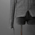 m.a+ エムエークロス /  17SS / ヘビーリネン バイカージャケット / J213DZ - LP / size 48  (COAL)