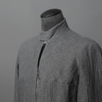 m.a+ エムエークロス /  17SS / ヘビーリネン バイカージャケット / J213DZ - LP / size 48  (COAL)