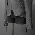 m.a+ エムエークロス /  17SS / ヘビーリネン バイカージャケット / J213DZ - LP / size 48  (COAL)