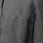 m.a+ エムエークロス /  17SS / ヘビーリネン バイカージャケット / J213DZ - LP / size 48  (COAL)