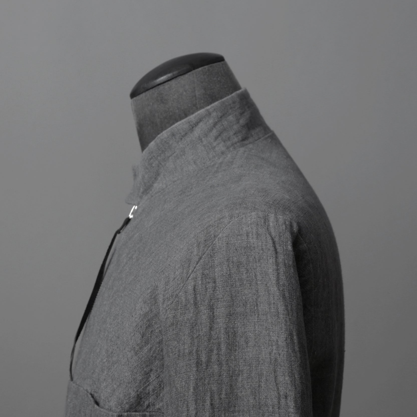 m.a+ エムエークロス /  17SS / ヘビーリネン バイカージャケット / J213DZ - LP / size 48  (COAL)