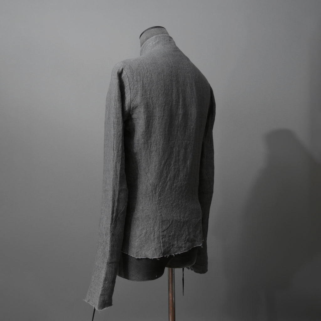 m.a+ エムエークロス /  17SS / ヘビーリネン バイカージャケット / J213DZ - LP / size 48  (COAL)