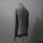 m.a+ エムエークロス /  17SS / ヘビーリネン バイカージャケット / J213DZ - LP / size 48  (COAL)