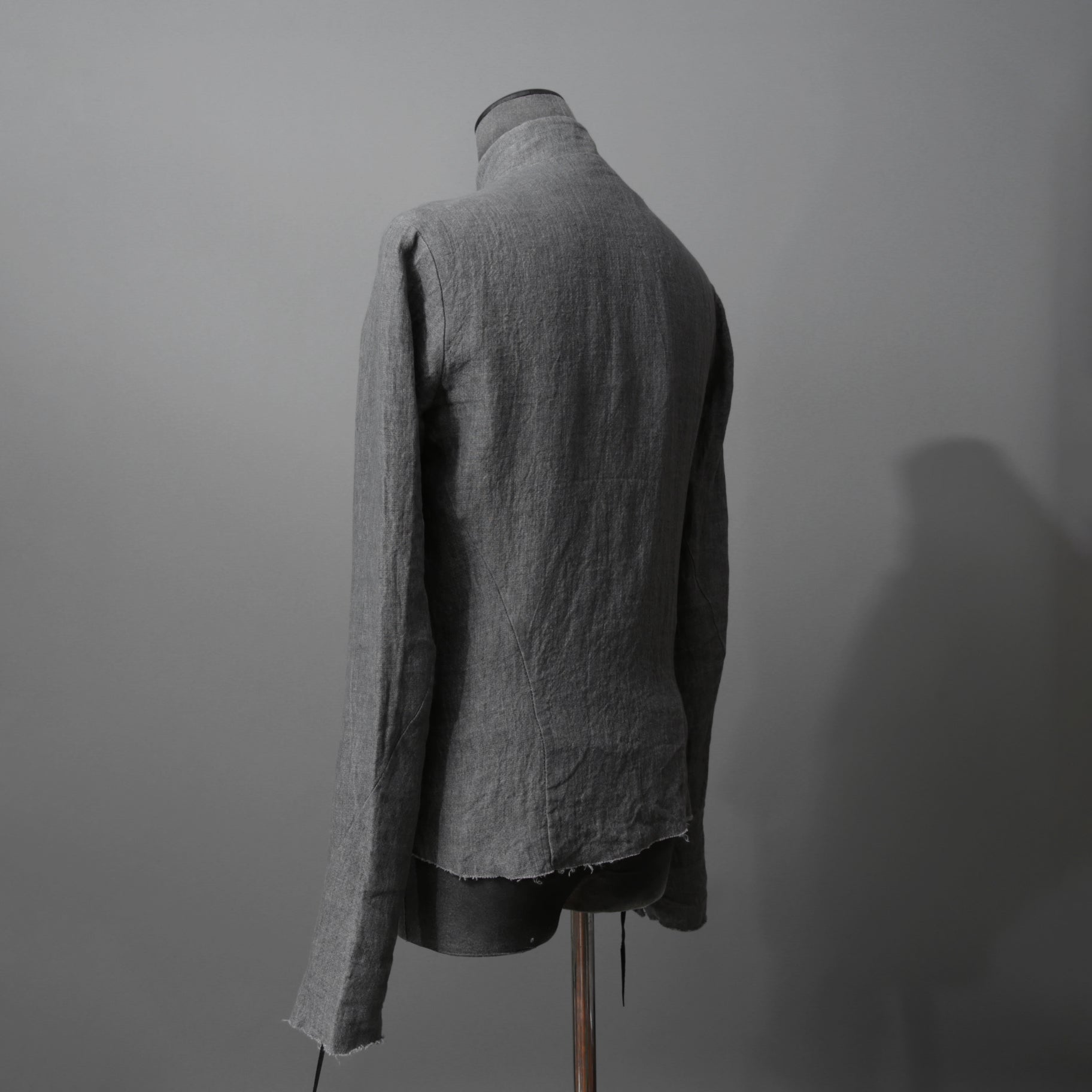 m.a+ エムエークロス /  17SS / ヘビーリネン バイカージャケット / J213DZ - LP / size 48  (COAL)