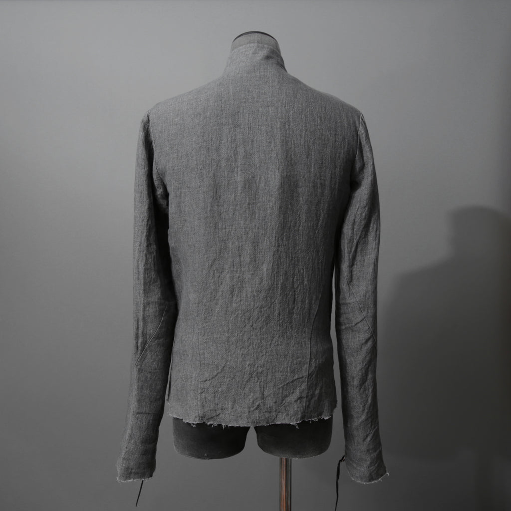 m.a+ エムエークロス /  17SS / ヘビーリネン バイカージャケット / J213DZ - LP / size 48  (COAL)