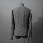 m.a+ エムエークロス /  17SS / ヘビーリネン バイカージャケット / J213DZ - LP / size 48  (COAL)