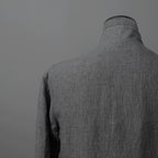 m.a+ エムエークロス /  17SS / ヘビーリネン バイカージャケット / J213DZ - LP / size 48  (COAL)