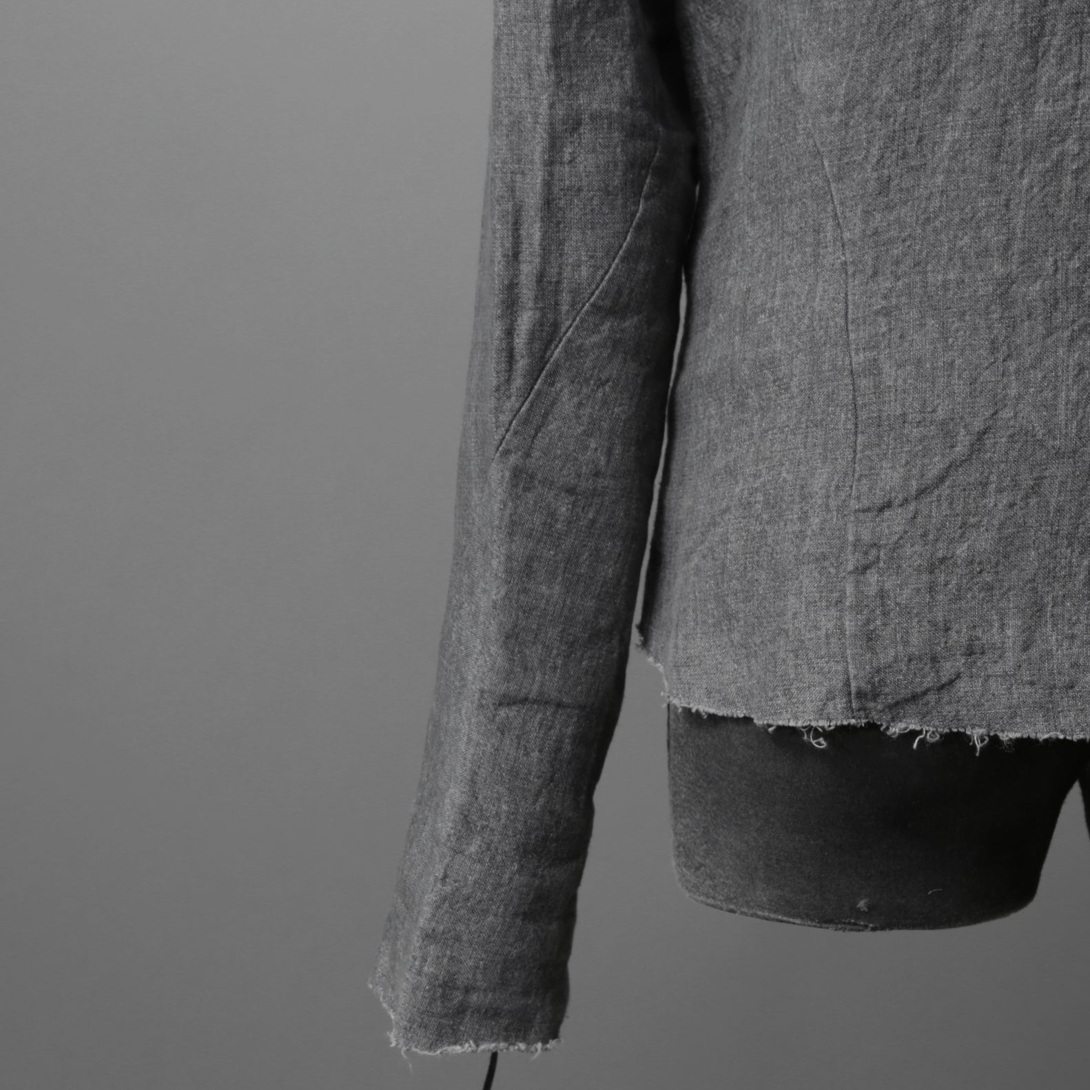 m.a+ エムエークロス /  17SS / ヘビーリネン バイカージャケット / J213DZ - LP / size 48  (COAL)