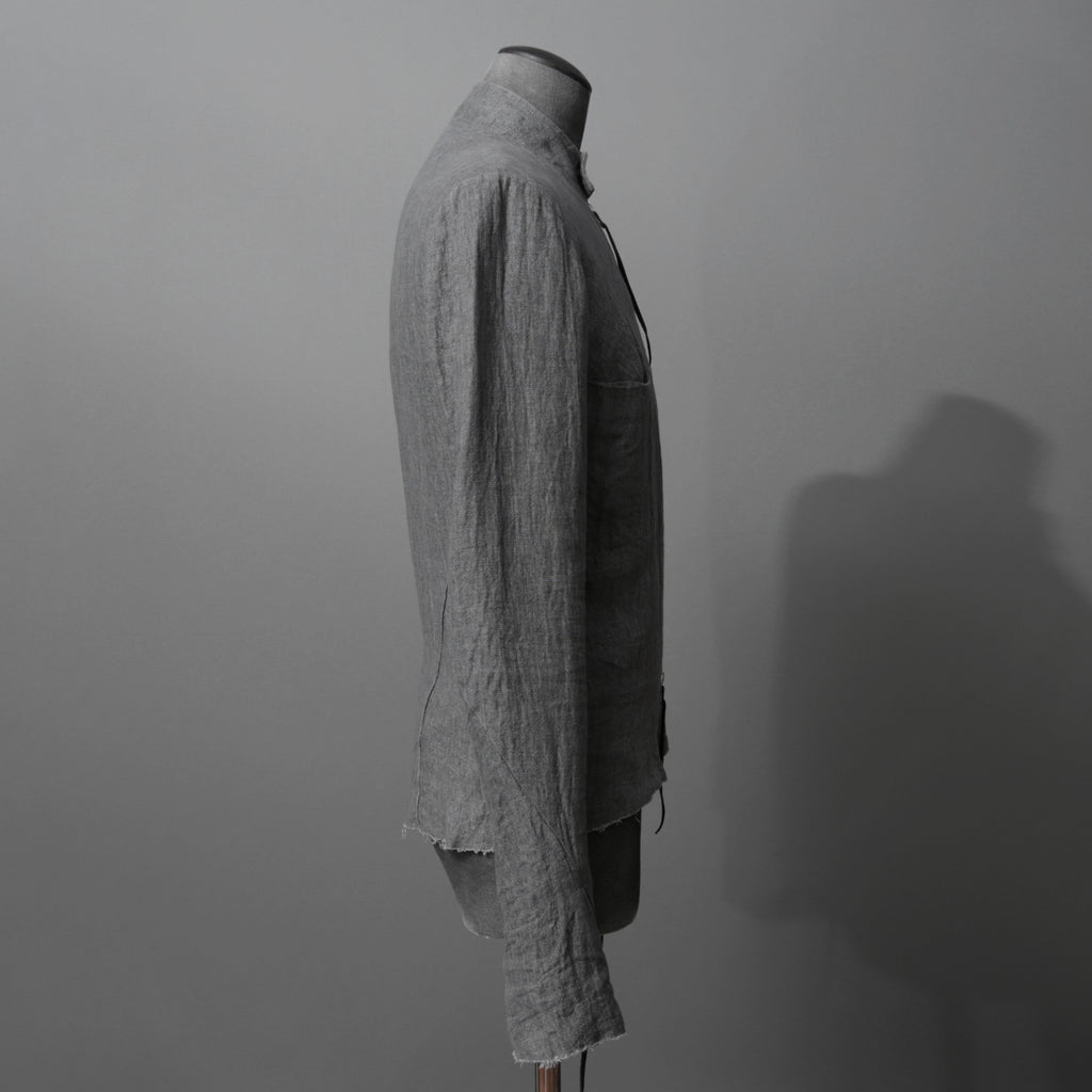 m.a+ エムエークロス /  17SS / ヘビーリネン バイカージャケット / J213DZ - LP / size 48  (COAL)