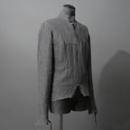 m.a+ エムエークロス /  17SS / ヘビーリネン バイカージャケット / J213DZ - LP / size 48  (COAL)