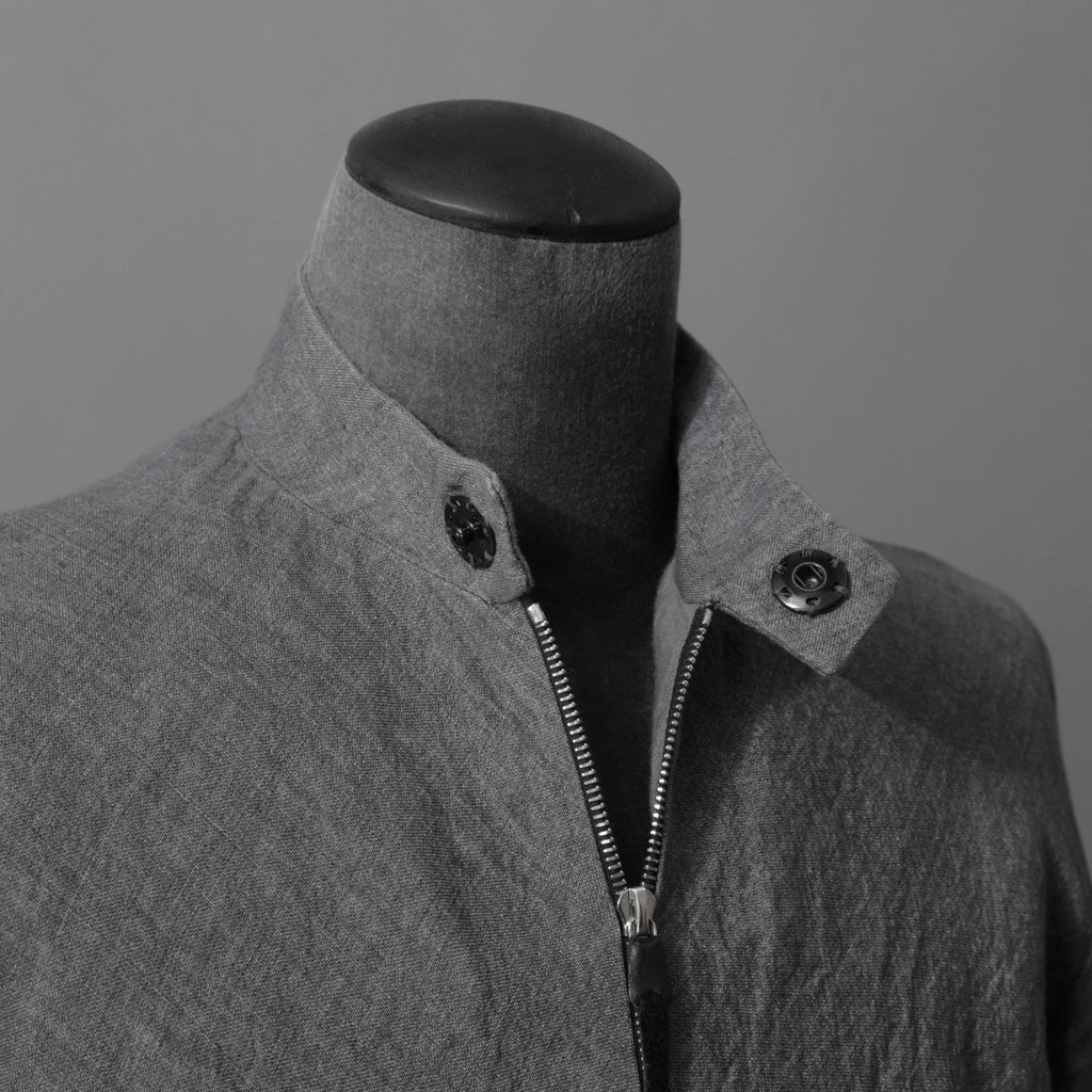 m.a+ エムエークロス /  17SS / ヘビーリネン バイカージャケット / J213DZ - LP / size 48  (COAL)