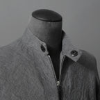 m.a+ エムエークロス /  17SS / ヘビーリネン バイカージャケット / J213DZ - LP / size 48  (COAL)