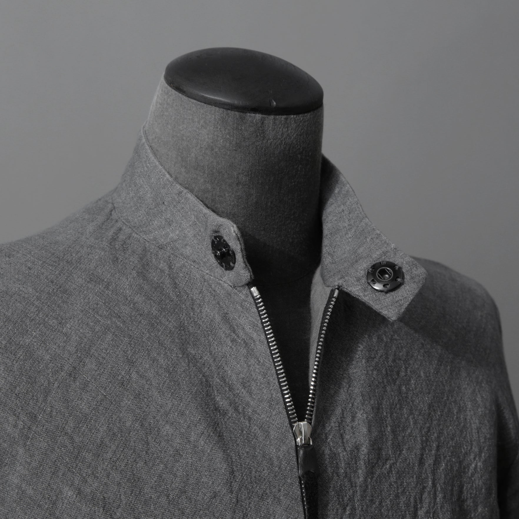 m.a+ エムエークロス /  17SS / ヘビーリネン バイカージャケット / J213DZ - LP / size 48  (COAL)