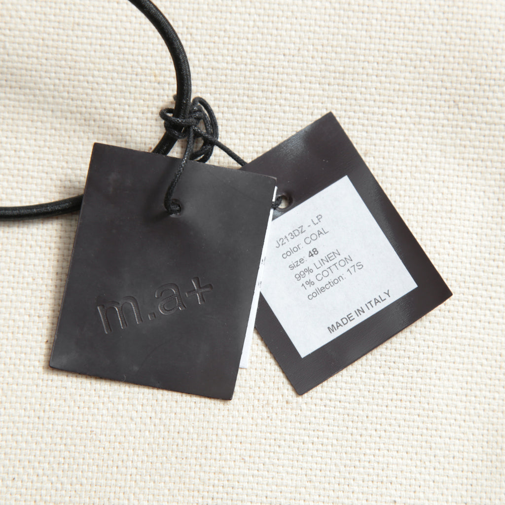 m.a+ エムエークロス /  17SS / ヘビーリネン バイカージャケット / J213DZ - LP / size 48  (COAL)