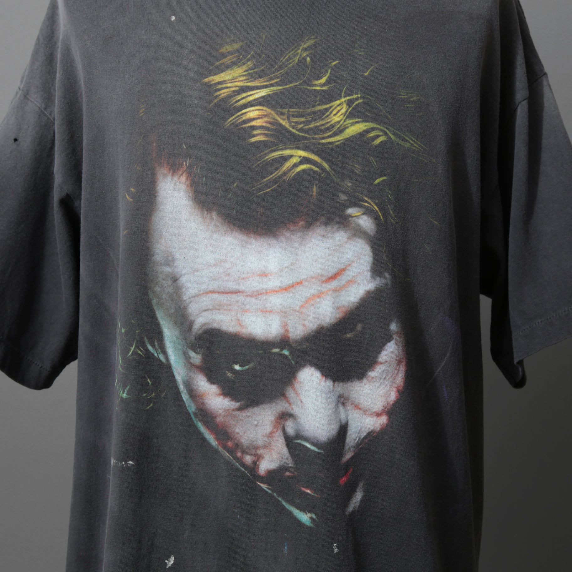 SAINT Mxxxxxx セントマイケル / 25SS / ダークナイト コラボ JOKER TEE / ヴィンテージ加工 半袖Tシャツ / SM-HR8-0000-C53 / size L /  BLACK