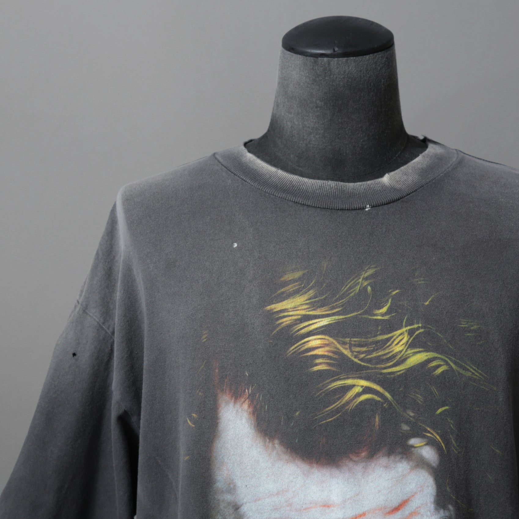 SAINT Mxxxxxx セントマイケル / 25SS / ダークナイト コラボ JOKER TEE / ヴィンテージ加工 半袖Tシャツ / SM-HR8-0000-C53 / size L /  BLACK