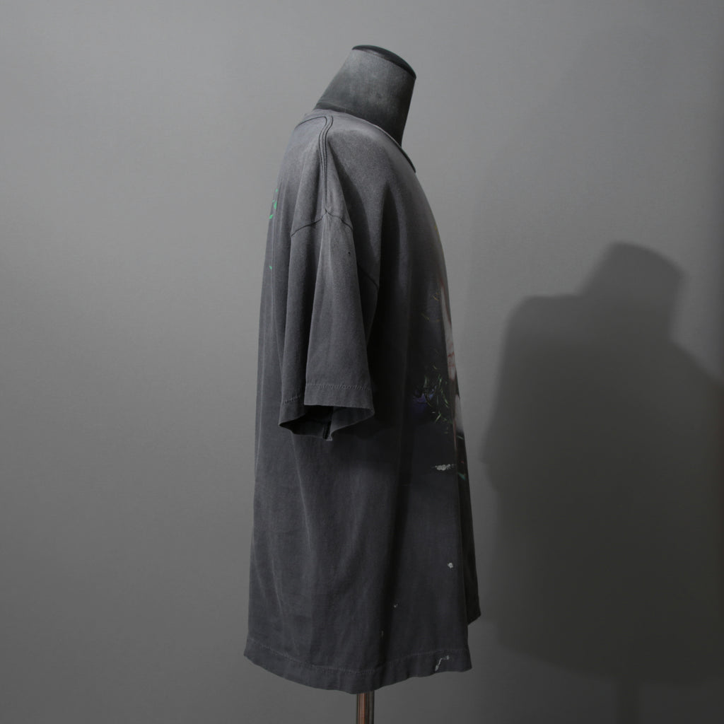 SAINT Mxxxxxx セントマイケル / 25SS / ダークナイト コラボ JOKER TEE / ヴィンテージ加工 半袖Tシャツ / SM-HR8-0000-C53 / size L /  BLACK