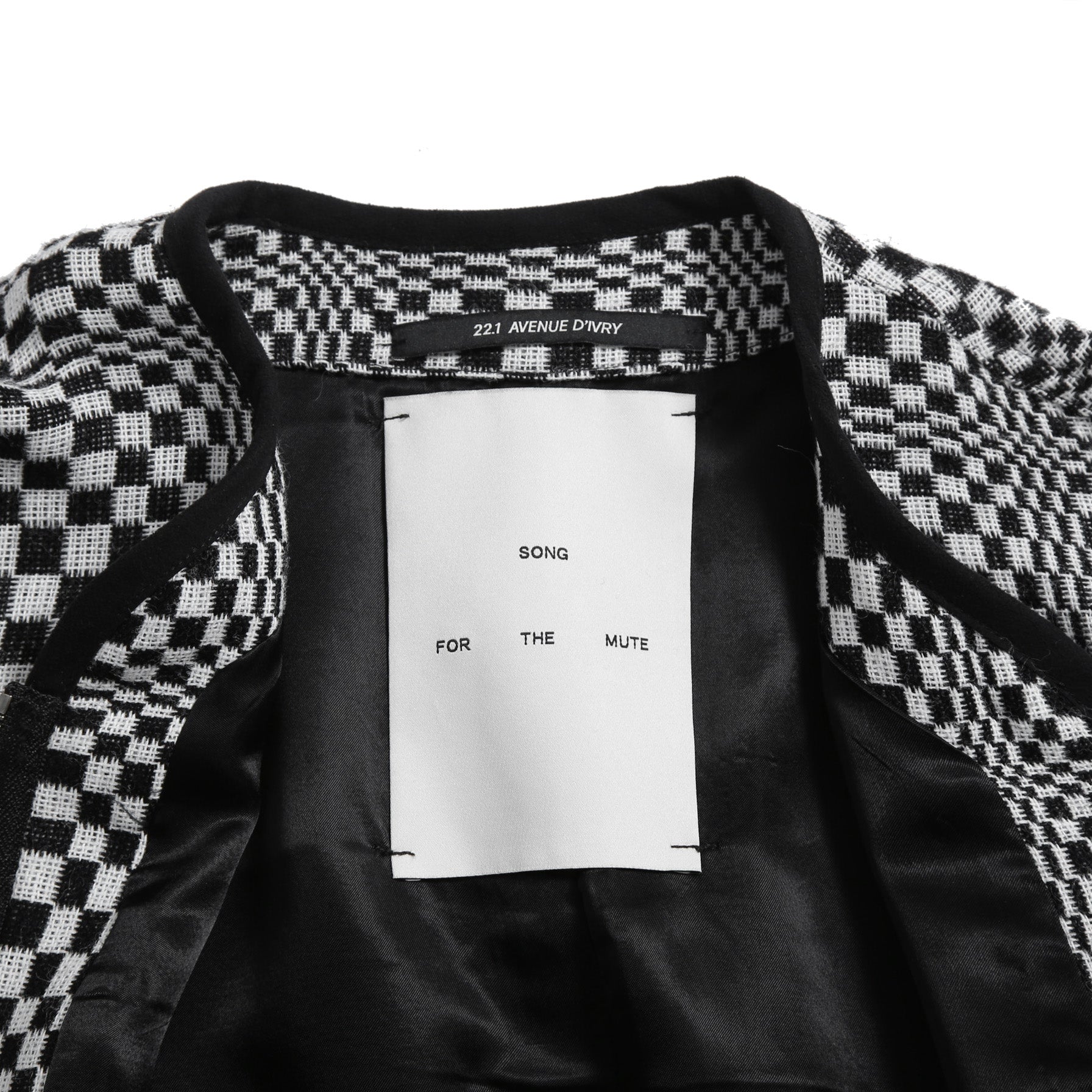 美品 Song for the Mute ソングフォーザミュート / 22SS チェッカー ニット / size 46
