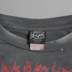 SAINT Mxxxxxx セントマイケル / 25AW / LS TEE_SAINT IS A KISS / セイントイズアキス / ヴィンテージ加工 長袖Tシャツ / SM-HR1-0000-028 / size L (BLACK)