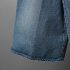 CELINE セリーヌ / 23年モデル 美品 / トリオンフ チェーン装飾 ユニオンウォッシュ デニム キュロット / ハーフ パンツ / 2N426-930F-07UW / size 27 (INDIGO)