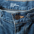 CELINE セリーヌ / 23年モデル 美品 / トリオンフ チェーン装飾 ユニオンウォッシュ デニム キュロット / ハーフ パンツ / 2N426-930F-07UW / size 27 (INDIGO)