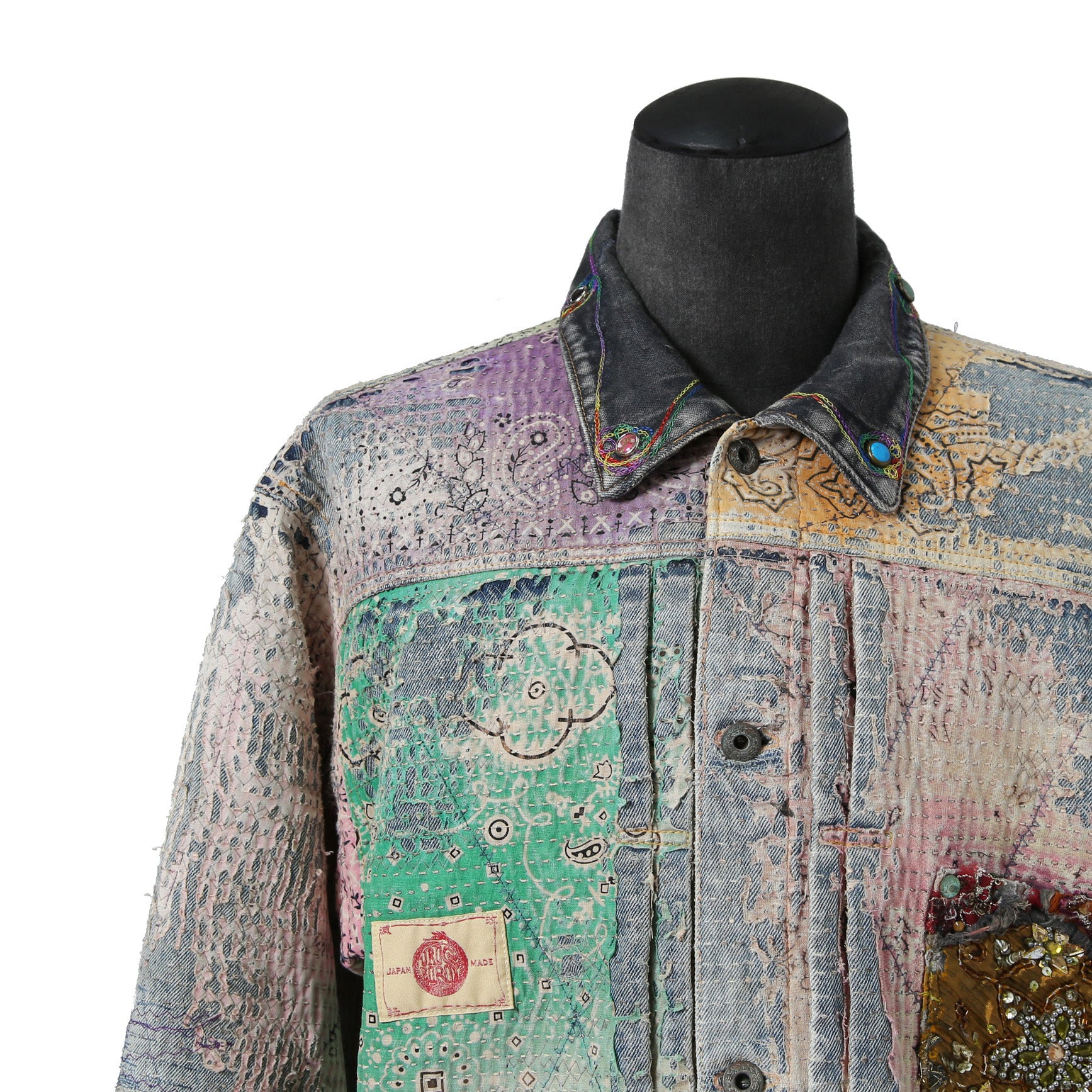 新品 PROLETA RE ART プロレタ リ アート / 22SS NUBIAN別注 / UROBOROS DENIM JACKET / Boro patchwork distressed / size XL ジャケット