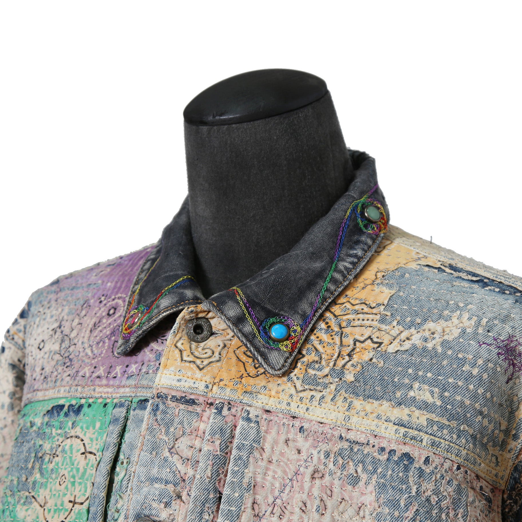 新品 PROLETA RE ART プロレタ リ アート / 22SS NUBIAN別注 / UROBOROS DENIM JACKET / Boro patchwork distressed / size XL ジャケット