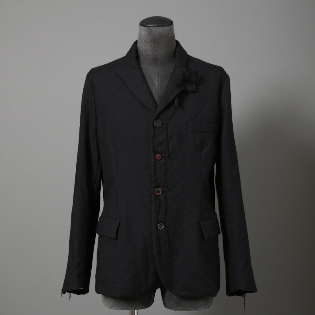 ARCHIVIO J.M.RIBOT / 21AW 美品 BLAZER Vintage Wool / G19/FT / コサージュ付 ジャケット/ size 46 (BLACK)